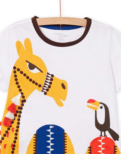 Ensemble de pyjama T-shirt et short animation animaux blanc enfant garçon NEGOPYCCHA / 22SH12H8PYJ000
