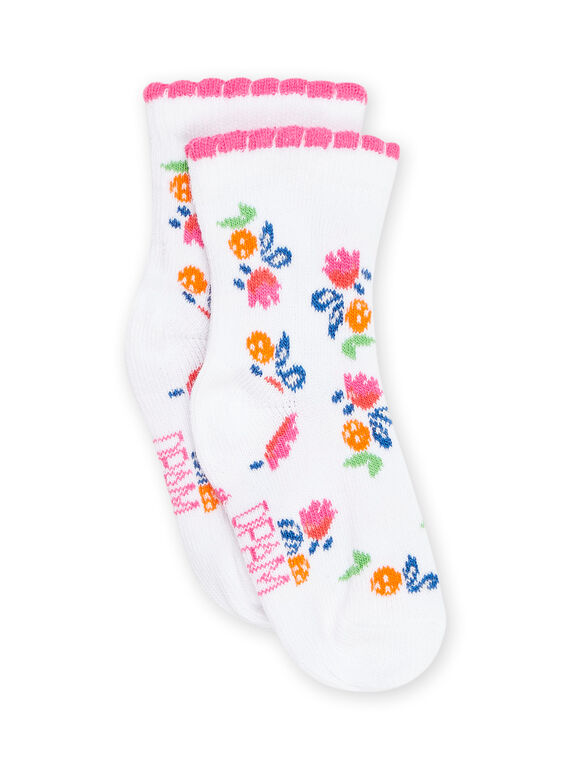 Chaussettes blanches à imprimé fleurs RYIPOPSOQ / 23SI0992SOQ000