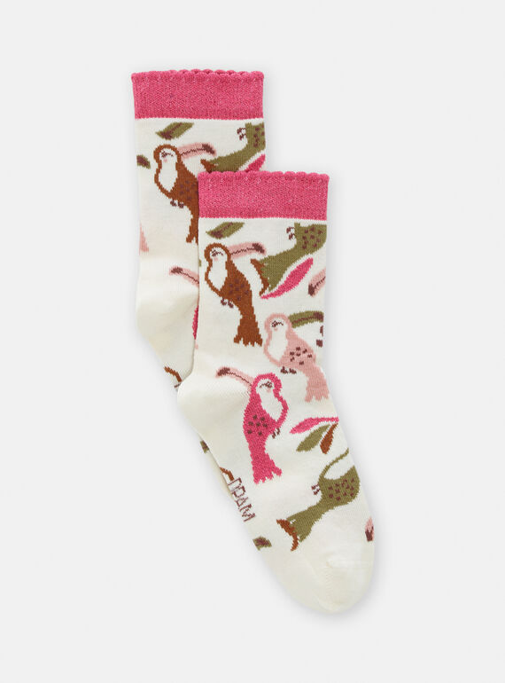 Chaussettes à motif toucan pour fille TYACRICHO / 24SI0188SOQ003