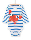 Body rayé motif crabe bébé garçon NEGABODCRA / 22SH14I2BDL000
