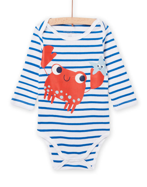 Body rayé motif crabe bébé garçon NEGABODCRA / 22SH14I2BDL000
