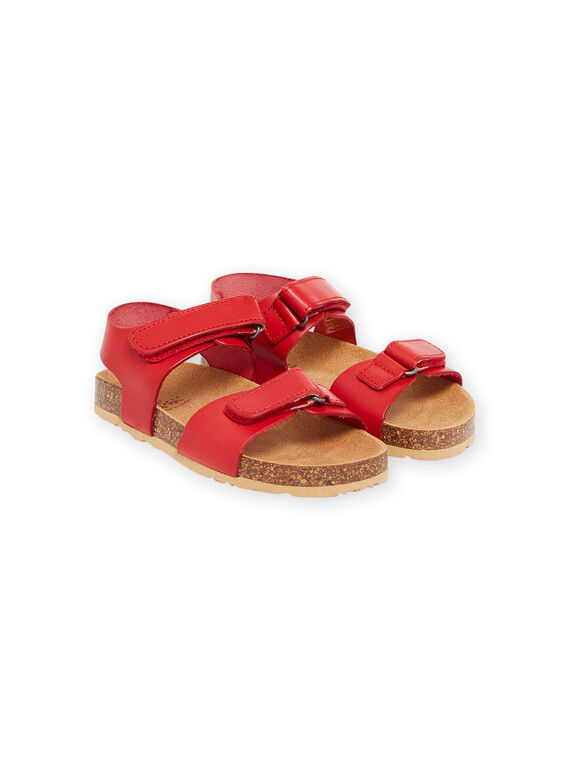 Sandales rouges enfant garçon NONUEMMANUEL / 22KK3641D0E050