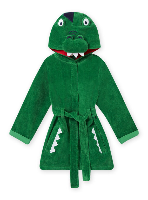 Robe de chambre vert à capuche animation crocodile enfant fille NEGOPEICRO / 22SH12G1RDCG623