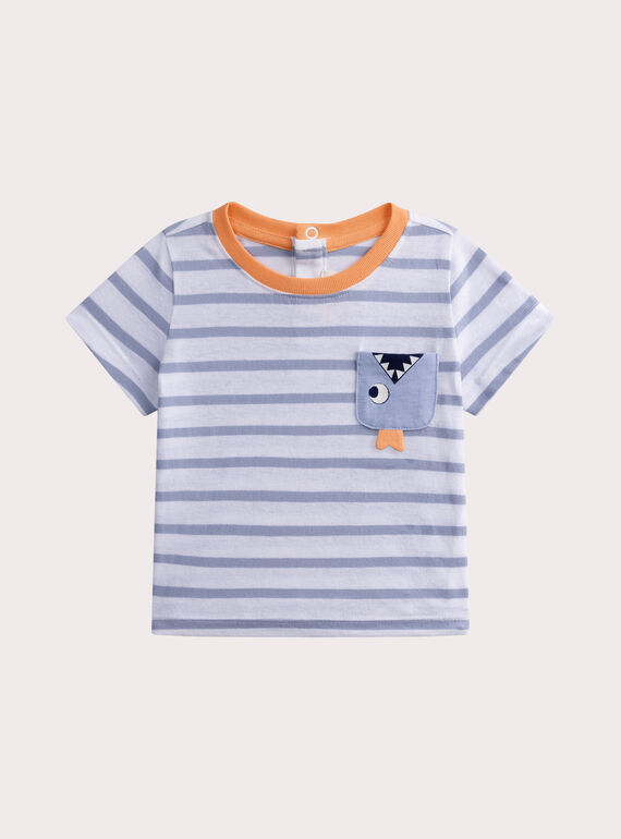 T-shirt à rayures pour bébé garçon WUTATI1 / 25SG10U2TMCC208