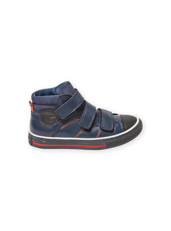 Baskets bleu marine enfant garçon MOBASTRIVNAVY / 21XK3653D3F070