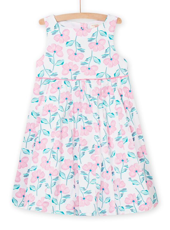 Robe blanche enfant fille NAVOROB2 / 22S90131ROB000