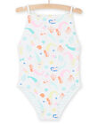 Maillot de bain 1 pièce blanc à imprimé sirènes RYAMER2 / 23SI01R7MAI000