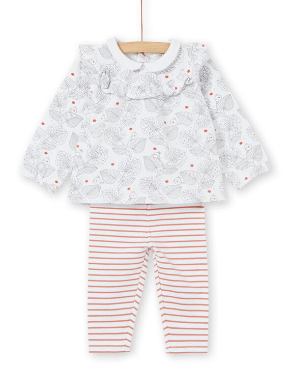 Ensemble blouse et legging naissance fille LOU1ENS2 / 21SF03H1ENS000
