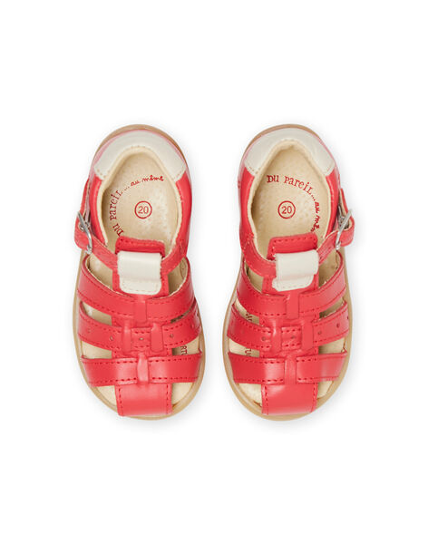 Sandales rouges bébé garçon NUSANDSAPHIR / 22KK3846D0E050