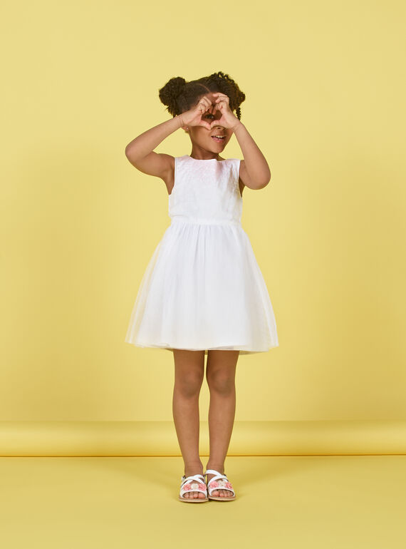 Robe sans manche brodée de sequins et ouverte dans le dos LAJAUROB2 / 21S901O1ROB000