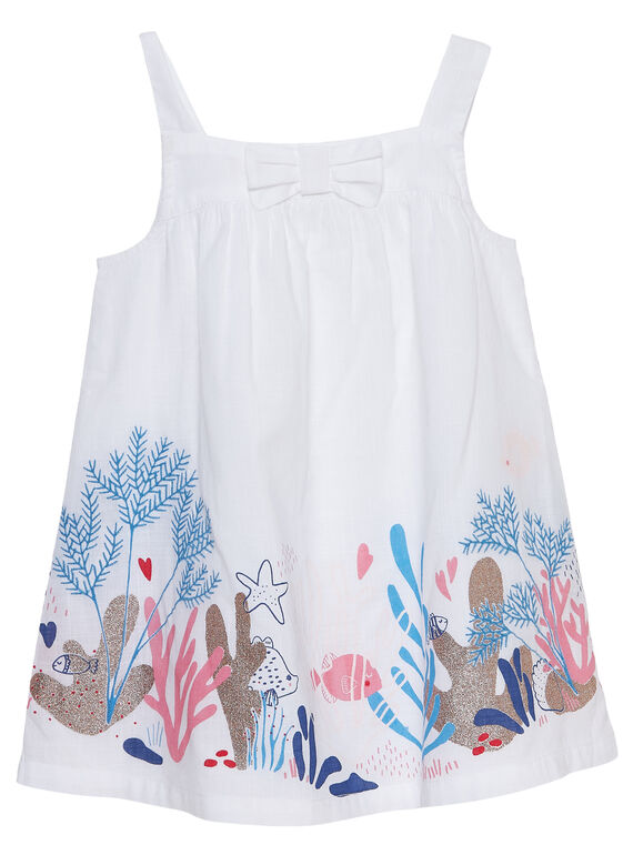 Robe blanche bébé fille JICEAROB2 / 20SG09N3ROB000