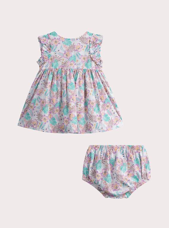 Robe fleurs exotique pour bébé fille WITAROB2 / 25SG09U3ROB000