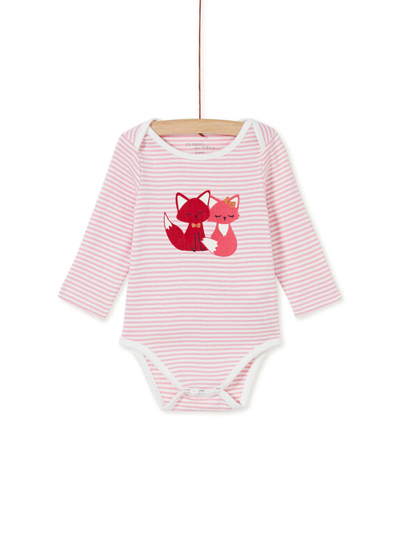 Body layette fille manches longues à rayures  KEFIBODCAL / 20WH13T2BDL001
