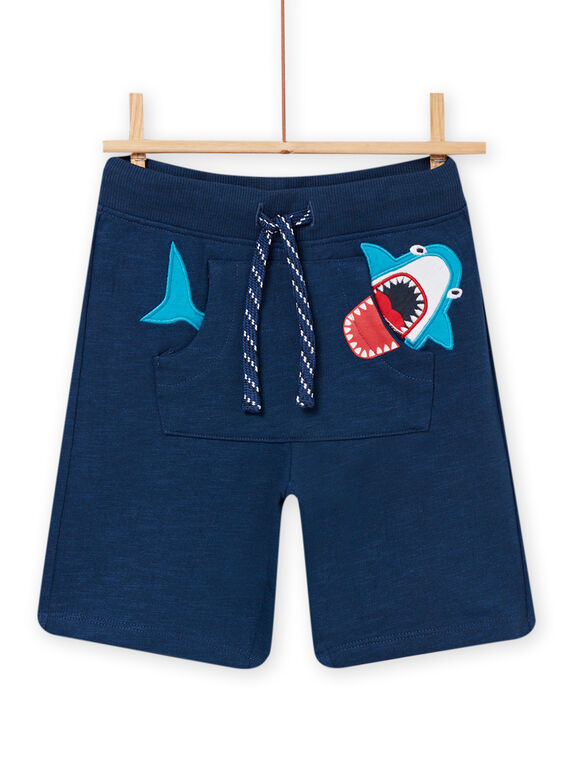 Bermuda bleu chiné enfant garçon NOFICBER4 / 22S902U1BERC223