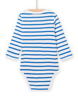 Body rayé motif crabe bébé garçon NEGABODCRA / 22SH14I2BDL000