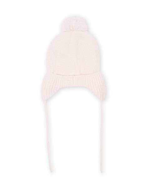 Bonnet Rose En Maille Avec Pompon Bebe Fille Manteau Blouson Pilote Dpam