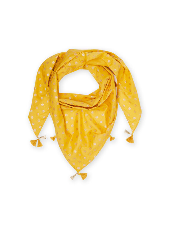 Foulard jaune à pois irisés enfant fille NYABAFOUL / 22SI0111FOUB107