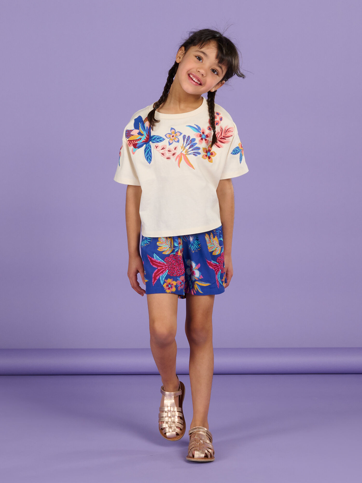Short Bleu marine Enfant Fille