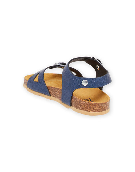 Sandales bleu marine enfant fille NANULEA / 22KK3545D0E070