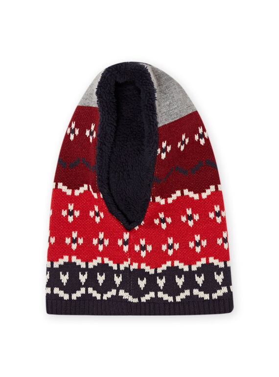 Cagoule motif jacquard enfant garçon MYOGROCAG1 / 21WI0264CAGC234