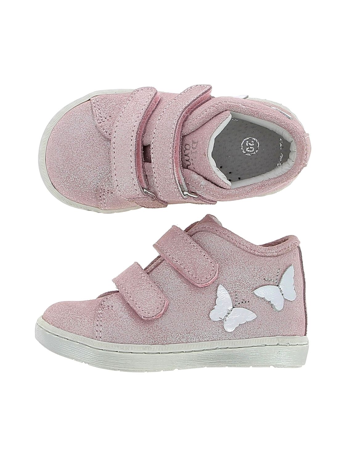 Basket de ville en cuir bebe fille Baskets fille garcon DPAM
