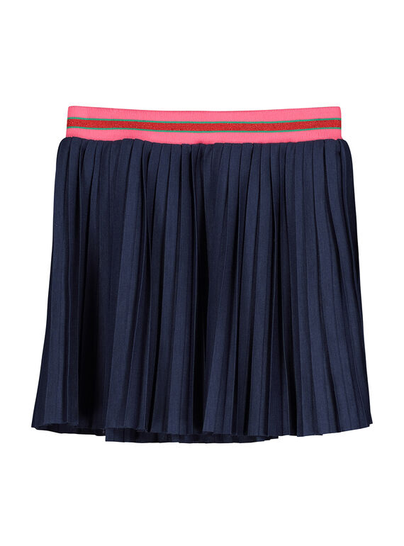 Jupe plissée en coton fille FACOJUP3 / 19S90183JUP070
