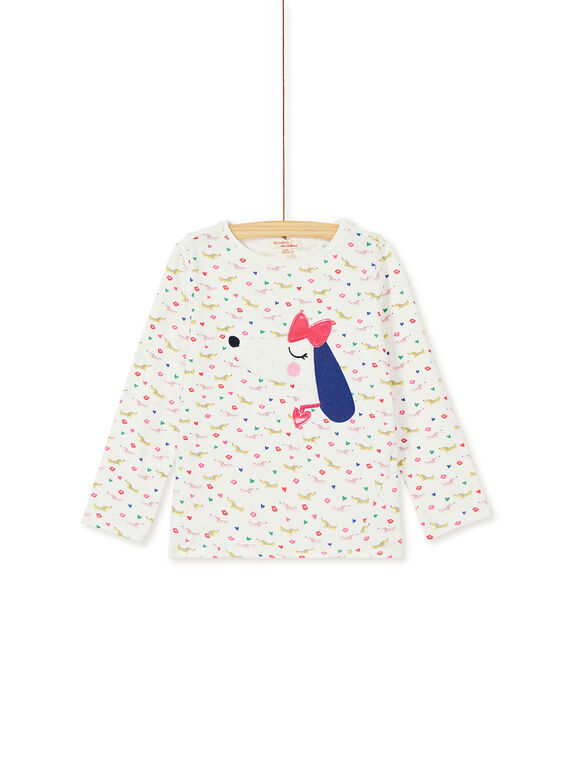 T-shirt manches longues imprimé chien et tête de chien multi-technique KARETEE4 / 20W901G2TML001