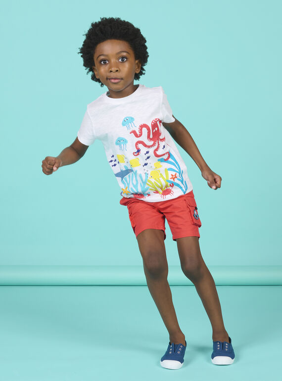 Bermuda rouge enfant garçon NOFICBER2 / 22S902U4BERF524