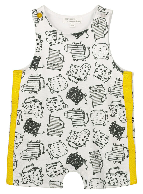 Salopette courte imprimée bébé mixte FOU2SAC / 19SF05J1SAC099