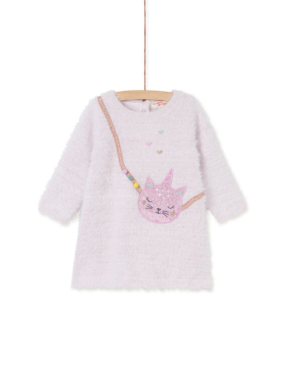 Robe en tricot parme bébé fille KIBOROB1 / 20WG09N1ROBH707