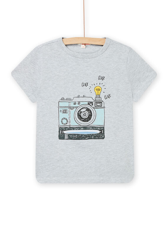 T-shirt gris chiné à motif appareil photo enfant garçon NOSANTI4 / 22S902S2TMCJ920