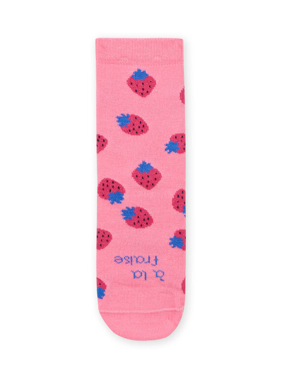Chaussette rose fraise enfant NYODEPCHO19 / 22SI02WDSOQ318