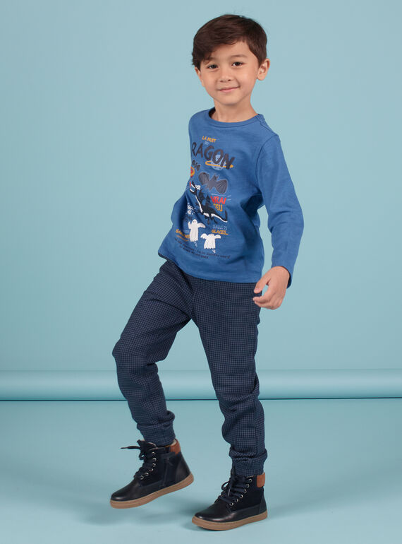 Jogging bleu nuit à imprimé étoiles enfant garçon MOPLAPAN2 / 21W902O2PAN705