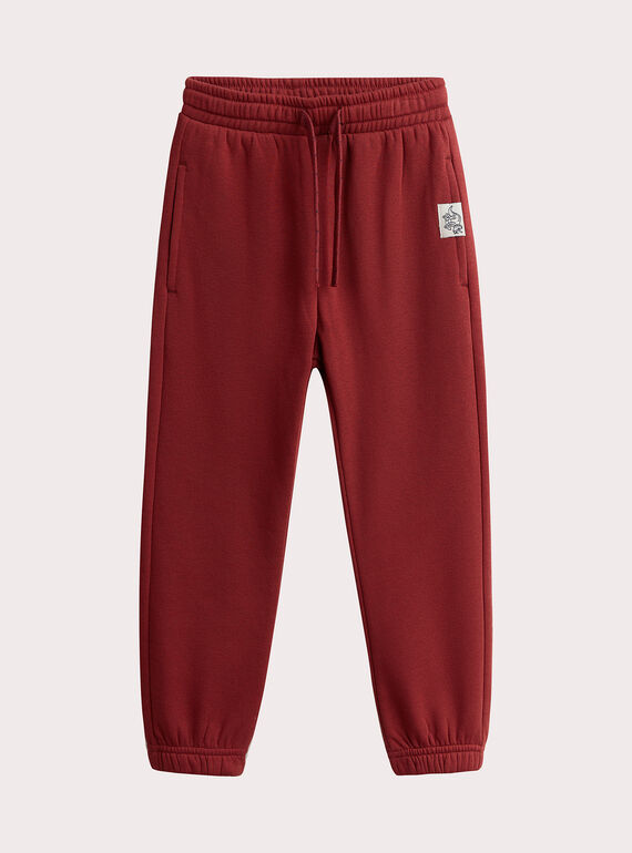 Bas de jogging rouge ruby pour garçon VOJOJOB2 / 24W902G3JGBF529