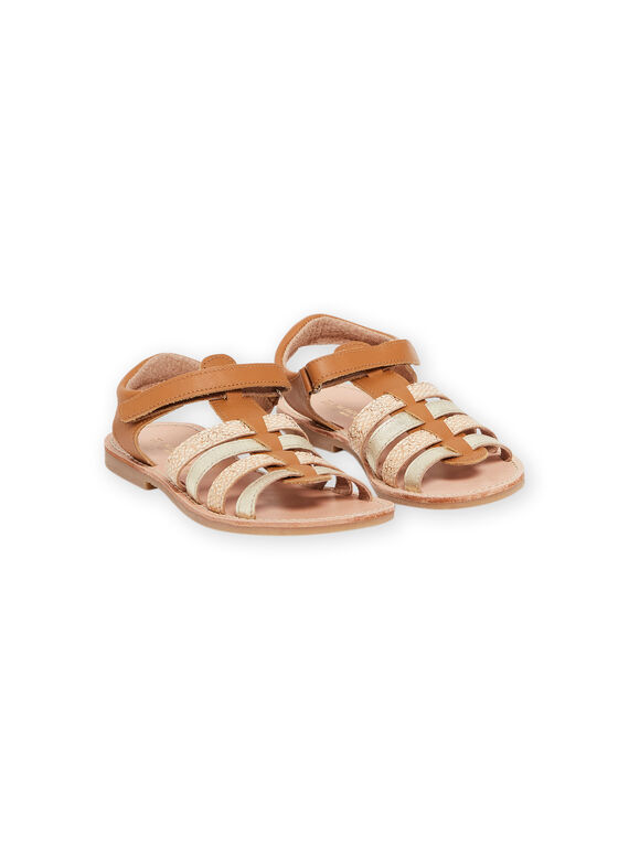 Sandales camel en cuir RASANDCAMEL / 23KK356AD0E804