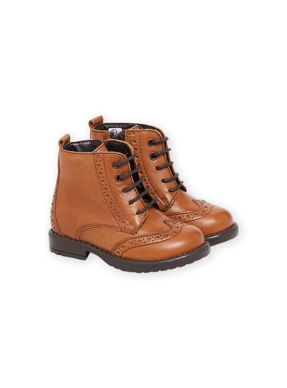 Boots en cuir lisse PIBOOTLACET / 22XK3783D0D804