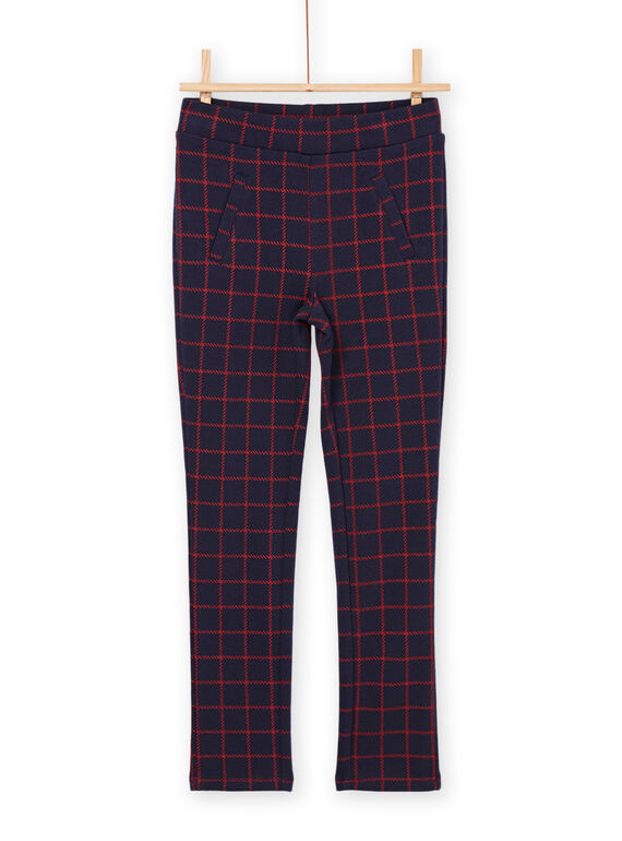 Pantalon souple à carreaux bleu et rouge PAJOMIL2 / 22W901D1PAN070