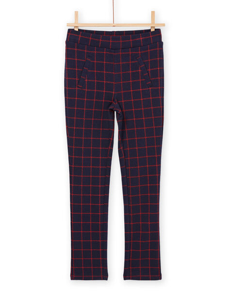 Pantalon souple à carreaux bleu et rouge PAJOMIL2 / 22W901D1PAN070