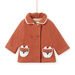Manteau en laine marron motif renard bébé fille