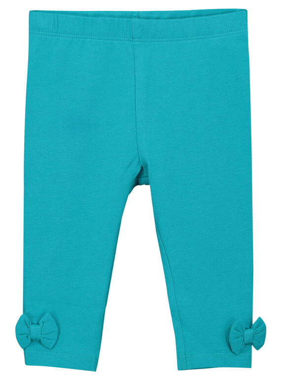 Legging turquoise bébé fille FYIJOLEG7 / 19SI09G3CAL202