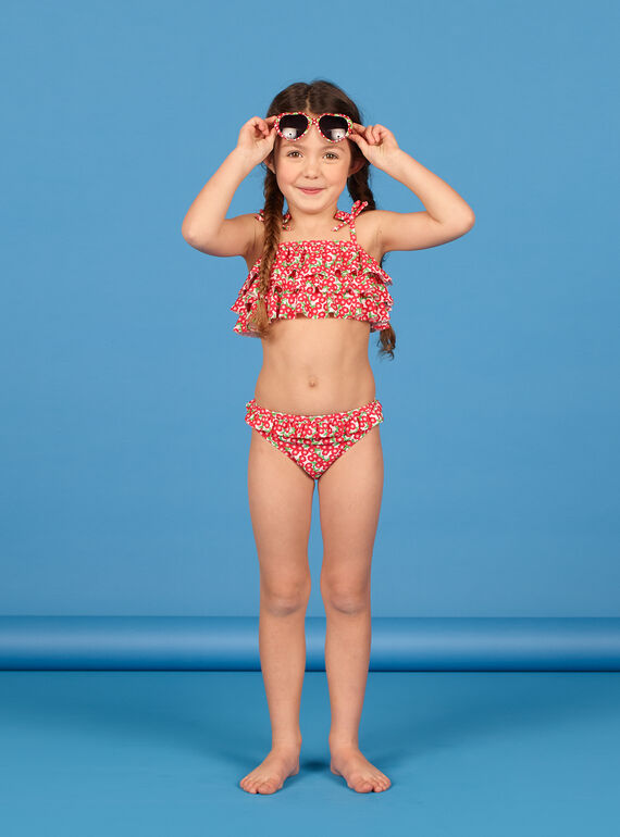 Maillot de bain 2 pièces rose enfant fille LYABIK1 / 21SI01DIMAI309