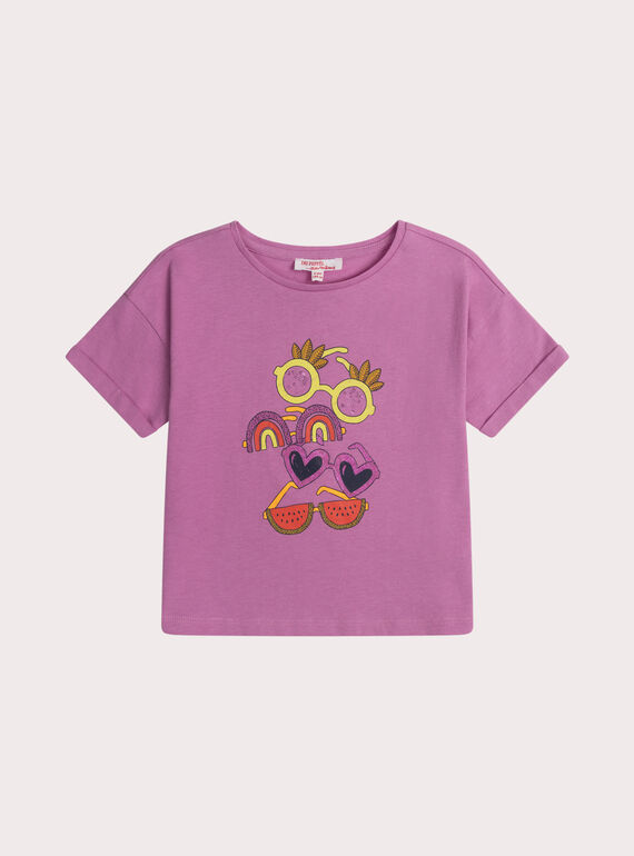 T-shirt violet avec animation et sequins WALITI3 / 25S901T2TMC708