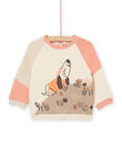 Sweat colorblock en molleton gratté RUSUNSWE / 23SG10K1SWE005
