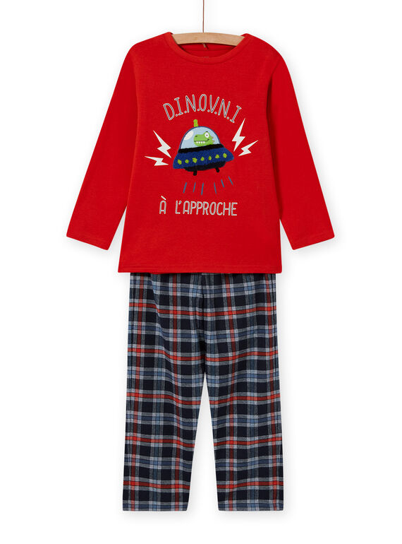 Ensemble pyjama motif extraterrestre enfant garçon MEGOPYJSPA / 21WH1284PYJE414