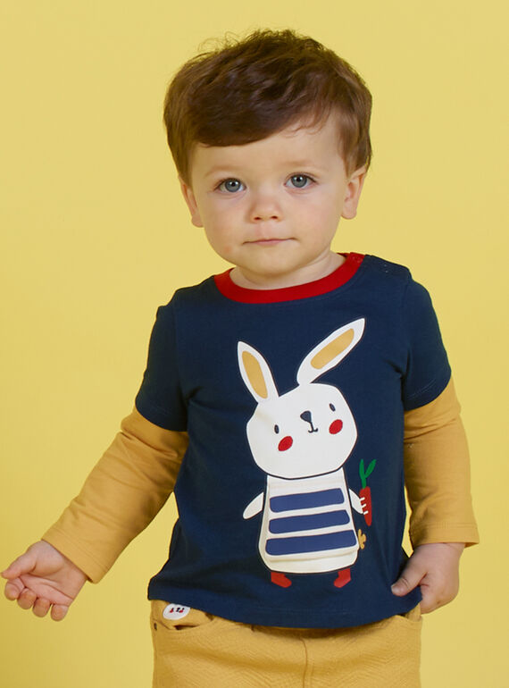 T-shirt colorblock animation lapin bébé garçon MUMIXTEE3 / 21WG10J2TML713