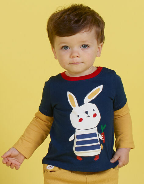 T-shirt colorblock animation lapin bébé garçon MUMIXTEE3 / 21WG10J2TML713