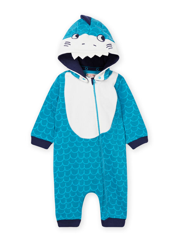 Surpyjama animation requin bleu turquoise bébé garçon NEGASURPYJ / 22SH14E1SPY202