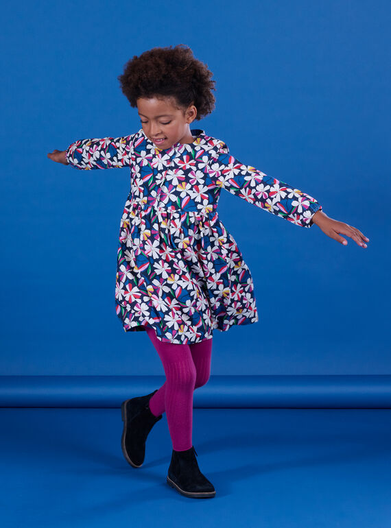 Robe en velours à imprimé fleuri PAMUROB1 / 22W901R1ROBC243