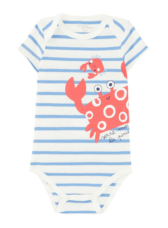 Body bébé garçon manches courtes rayé  JEGABODCRA / 20SH14V1BDL001