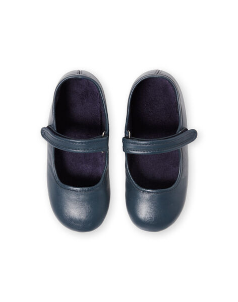 Chausson babies cuir marine enfant fille GFBELFILL2 / 19WK35E1D07070